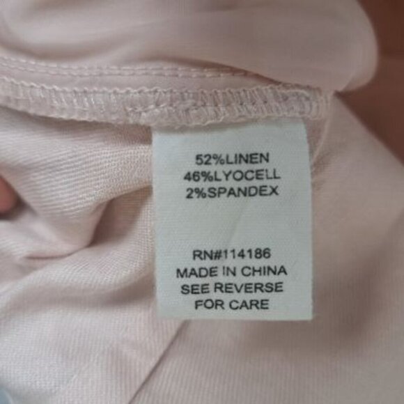 Adyson Parker Pink Drop Linen Blend Cropped Pants NWT - Picture 7 of 9